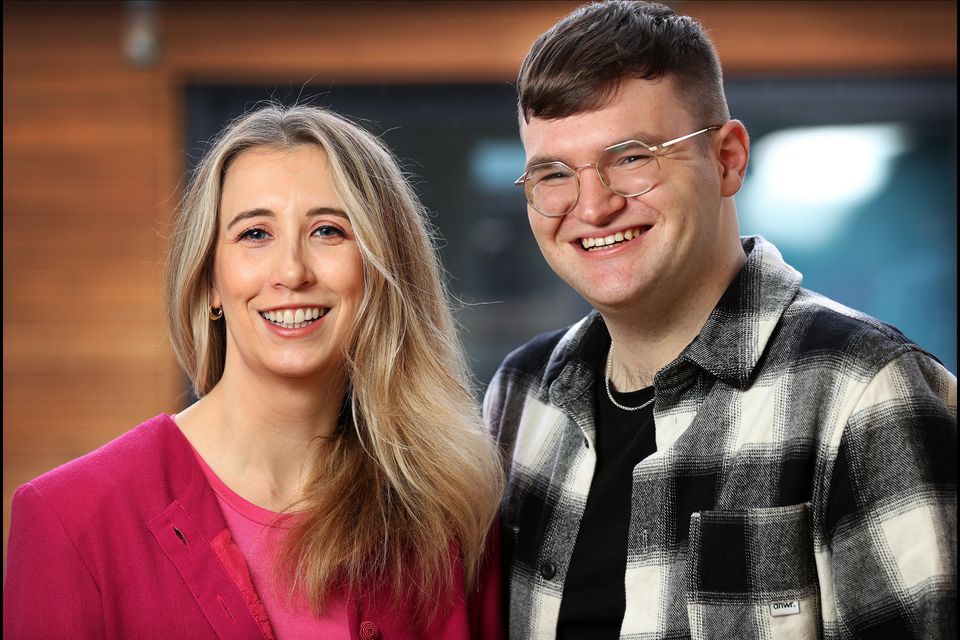 "It’s a community full of encouragement.” Irish language comedians Louisa Ní Éideáin and Hugh Carr. Photo: Steve Humphreys