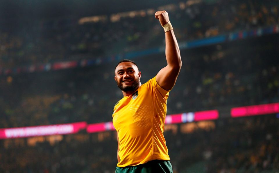 Rugby Union - England v Australia - IRB Rugby World Cup 2015 Pool A - Twickenham Stadium, London, England - 3/10/15
Australia's Sekope Kepu celebrates at the end of the game
Reuters / Stefan Wermuth
Livepic