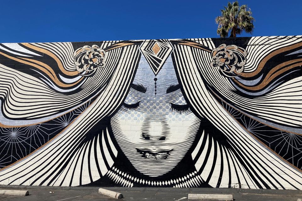 A mural in Ventura, California. Photo: Hannah Stephenson/PA.