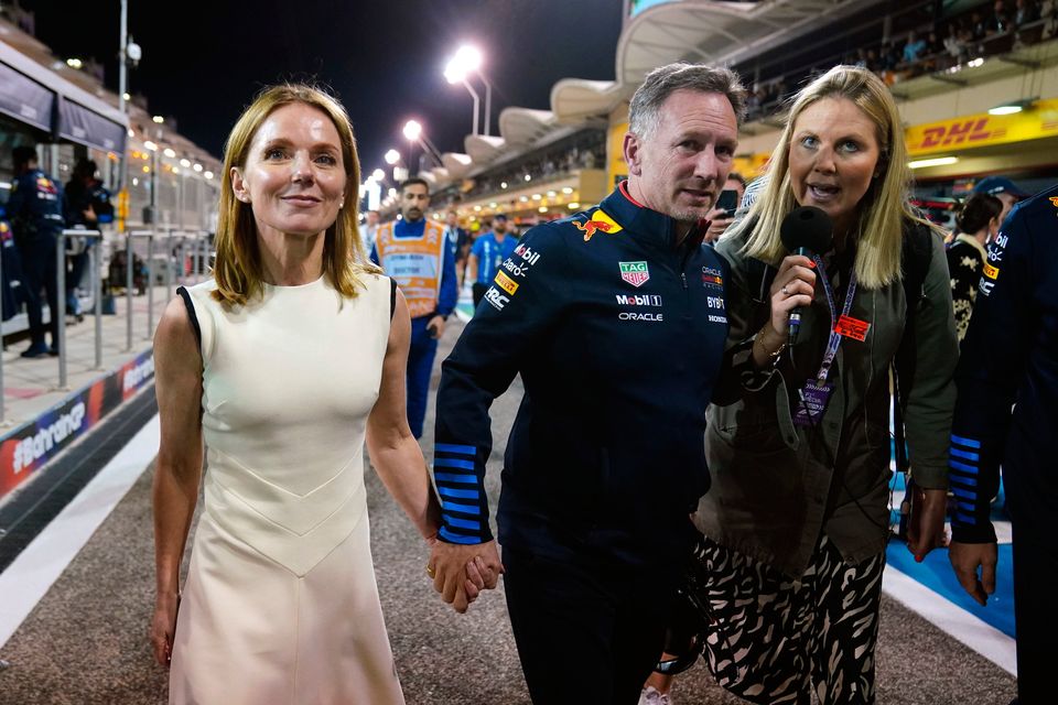 Christian Horner with wife Geri Halliwell at the Bahrain Grand Prix.