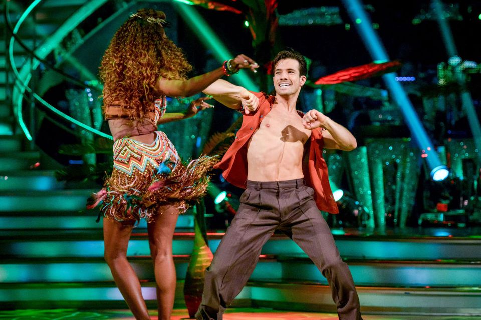 Oti Mabuse and Danny Mac during rehearsals for Strictly Come Dancing