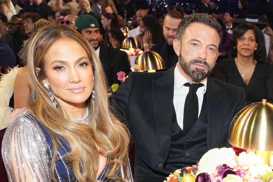 Jennifer Lopez and Ben Affleck at the Grammys. Photo: Kevin Mazur/Getty Images