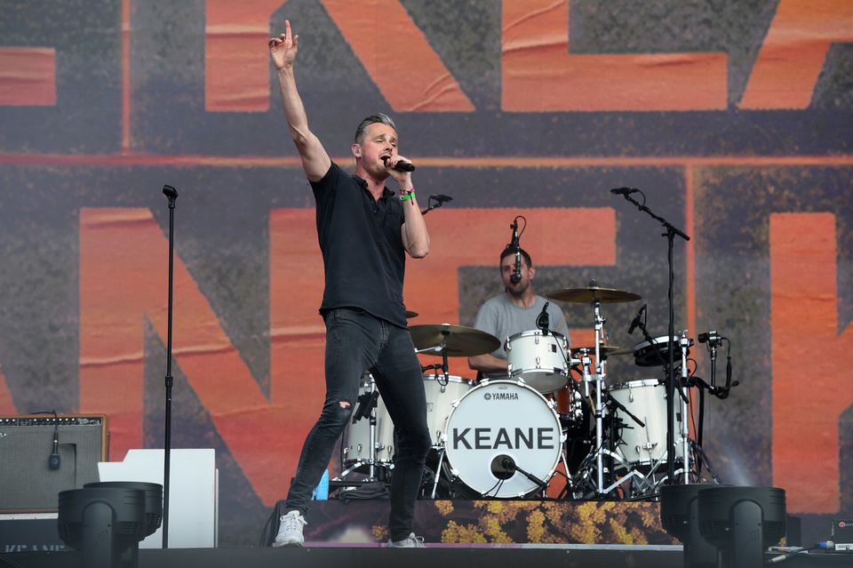 Tom Chaplin of Keane performing during the British Summer Time festival, in Hyde Park, London (Matt Crossick/PA)