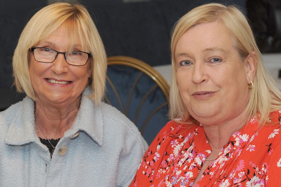 Breda Mooney and Kathleen McMahon at the St. Patrick's parish  volunteers social night in The Lisdoo. Photo: Aidan Dullaghan/Newspics