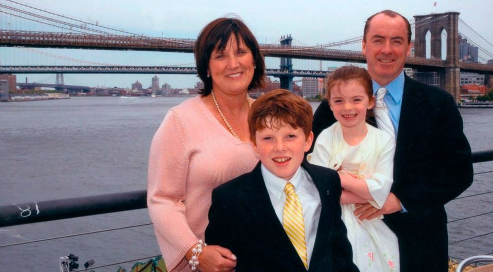 Day out: Orlaith and Ciaran Staunton with their children Rory and Kathleen, pictured in 2008