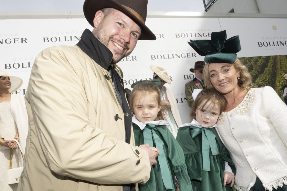 Tristan, Anna  Eala and Louise Conway Behan at Punchestown Races. Photo: Barry Hamilton