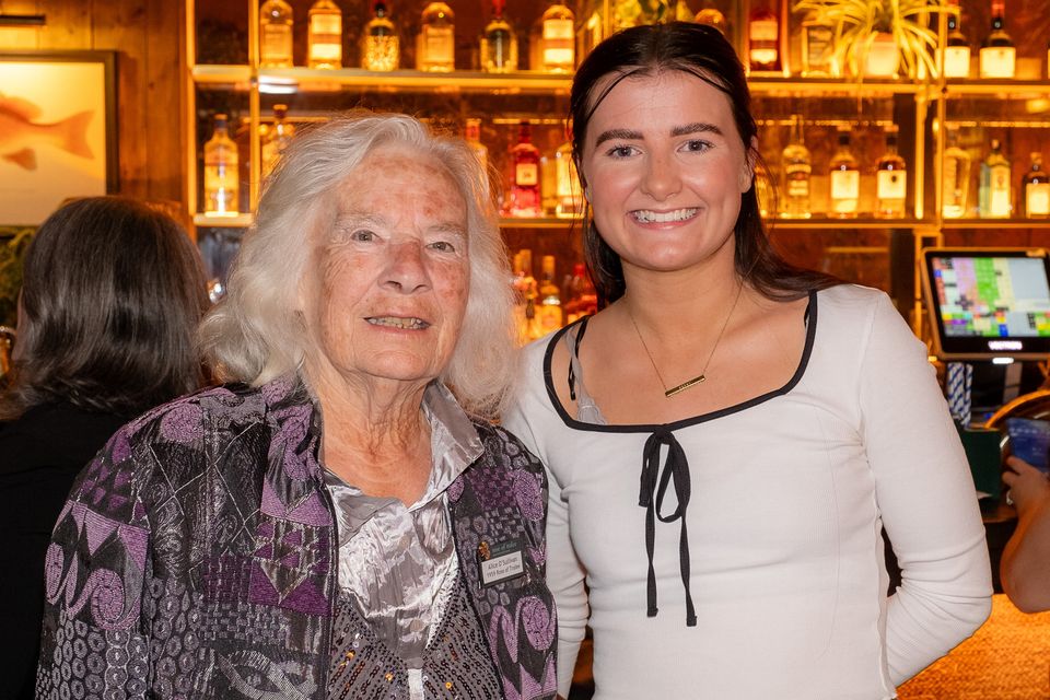 Bray Rowing Club Fashion Show at Martello. The first Rose of Tralee, Alice O'Sullivan with Wicklow Rose, Kerry Byrne