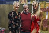 thumbnail: Rosanna Davison with her mother and father backstage after her performance. Photo: Kyran O'Brien.