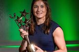 thumbnail: 22 December 2014; Katie Taylor, 2014 AIBA Elite Women's World Boxing Champion, who was presented with the Sports star of the year award during the Croke Park Hotel / Irish Independent Sportstar of the Year Luncheon 2014. The Westbury Hotel, Dublin. Picture credit: David Maher / SPORTSFILE