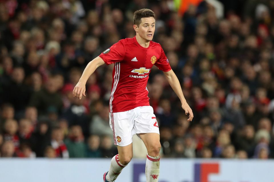 Ander Herrera helped Manchester United to a 4-0 win over Everton