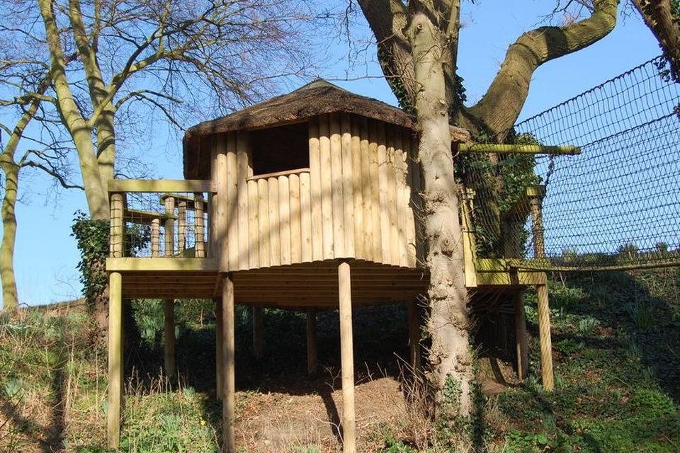 The garden has a great play area for children with an amazing purpose built tree house