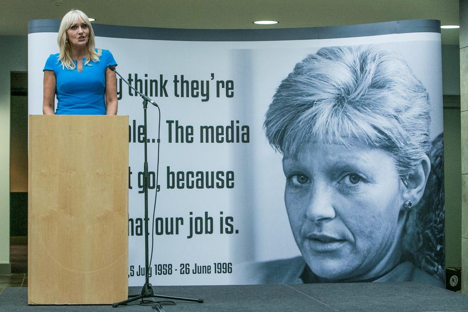 Miriam O'Callaghan at the Veronica Guerin Anniversary memorial event in The Chester Beatty Library in 2016