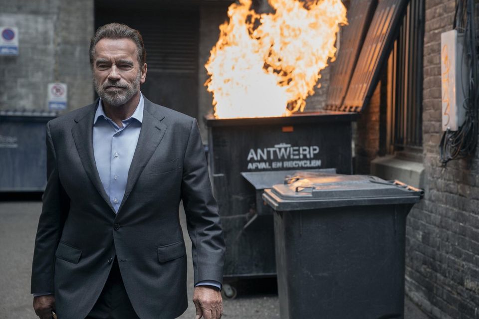 Arnold Schwarzenegger as Luke Brunner, an ace CIA agent. Photo: Netflix