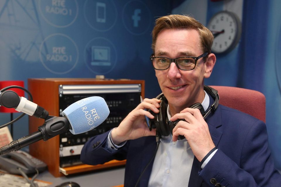 Ryan Tubridy in the radio studio. Photo by Damien Eagers