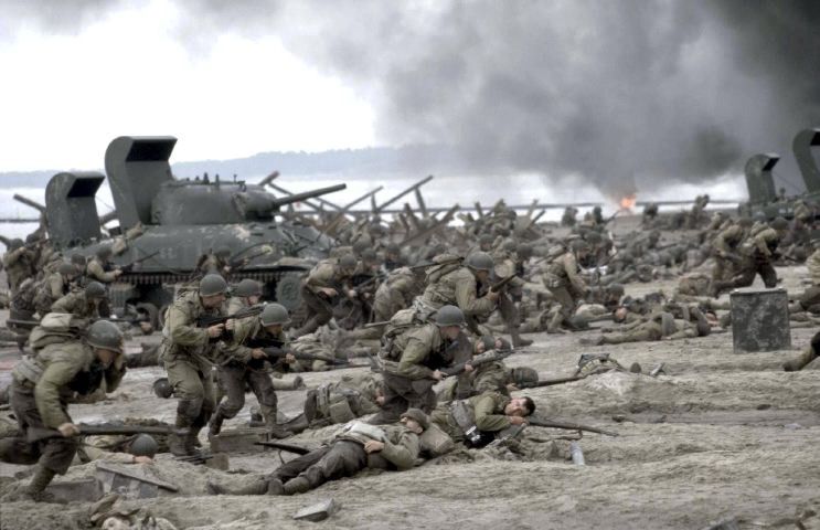 A scene from Saving Private Ryan which was filmed at Curracloe.