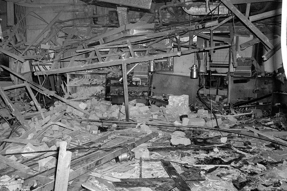 File photo of the wreckage left at the Mulberry Bush pub in Birmingham after a bomb exploded. Photo: PA