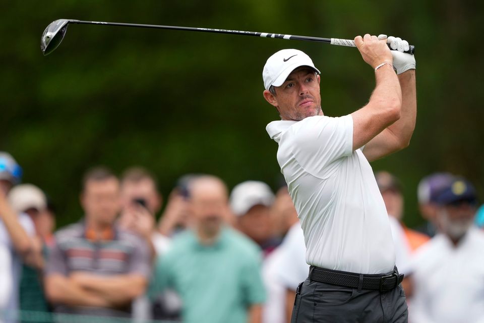 Rory McIlroy during the first round of the Wells Fargo Championship. Photo: AP Photo/Chris Carlson