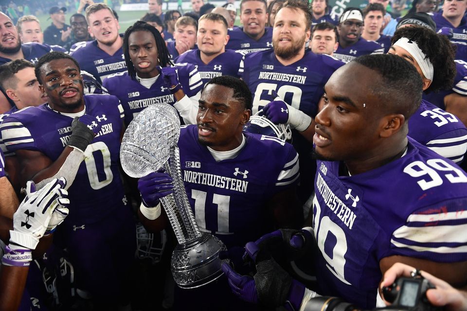 Northwestern v Nebraska: Fans got 75pc of food and drink free at Aviva  Stadium in Dublin at American football game after payment system went down