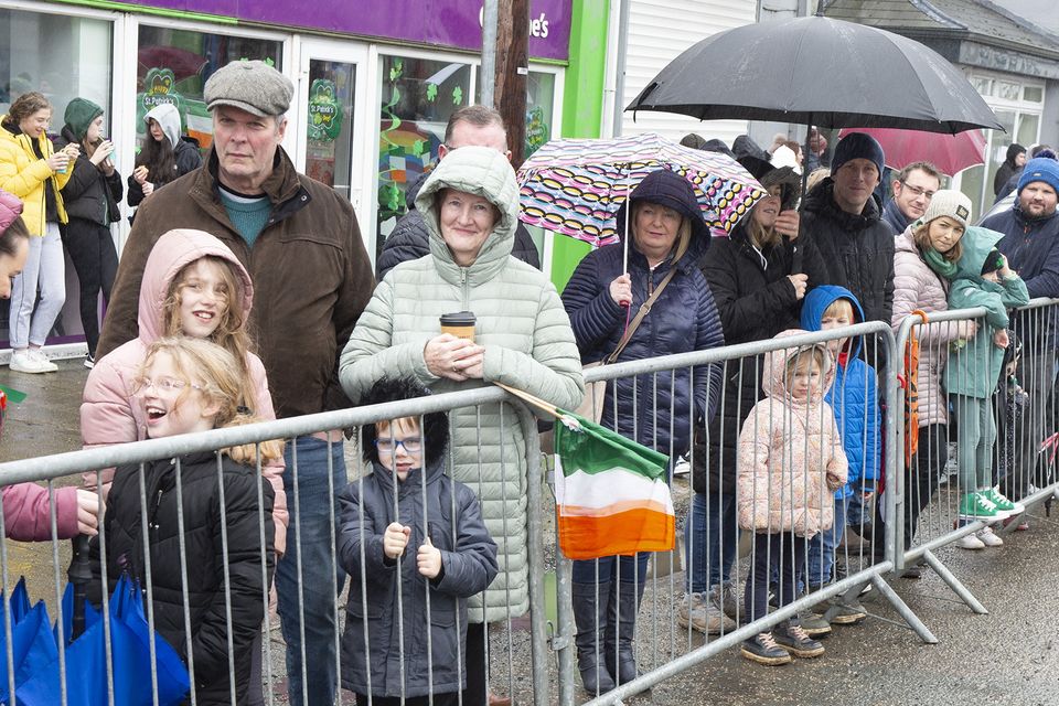 The locals enjoying the St Patrick's Day parade in Carnew. Pic: Jim Campbell