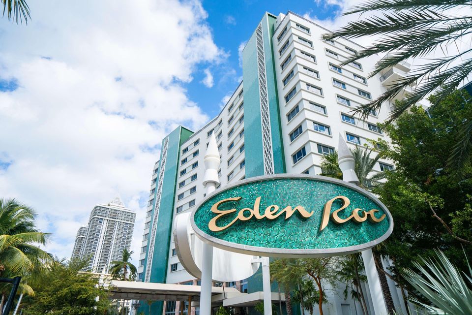 The luxury Eden Roc Miami Beach Resort where the team went on holiday