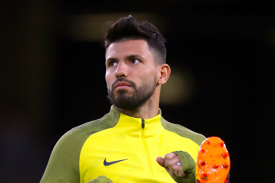 Manchester City's Sergio Aguero is recovering well from a broken rib
