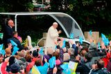 thumbnail: Pope Francis arrives for his visit to Knock Holy Shrine, in County Mayo to view the Apparition Chapel and to give the Angelus address.
Niall Carson/PA Wire