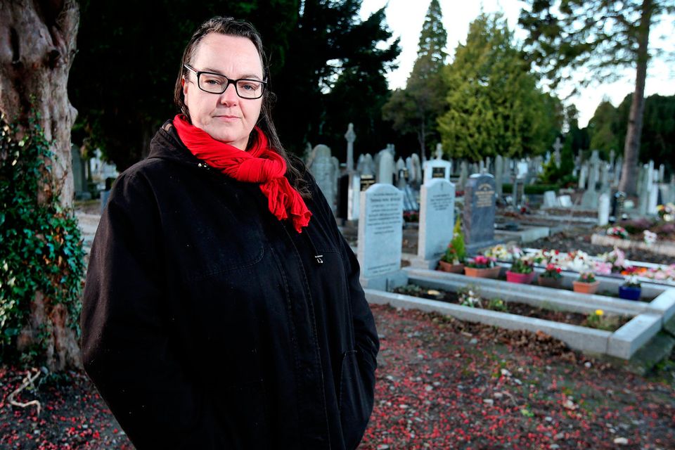 Beth Wallace, whose baby brother is buried in a pauper’s grave at Deansgrange Cemetary. PHOTO: STEVE HUMPHREYS