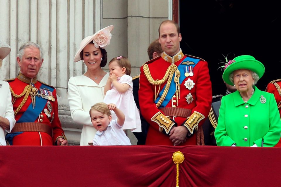 The British Royal family on the balcony of Buckingham Palace