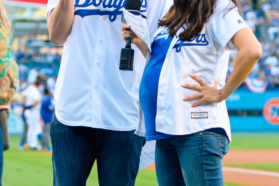 Ashton & Mila's Dodgers Game PDA