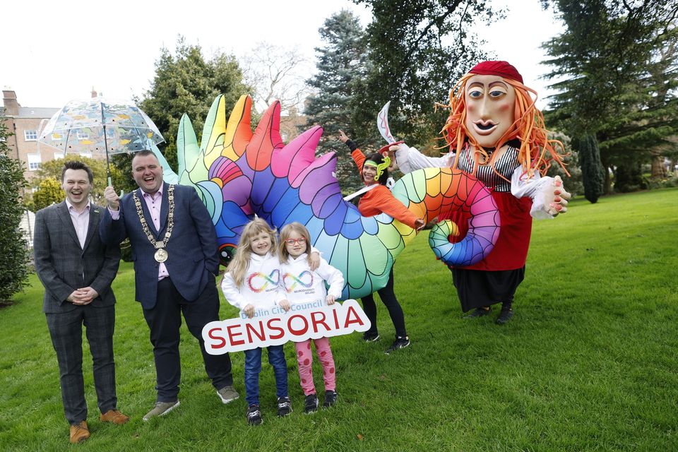 Lord Mayor Daithí De Róiste and Adam Harris, CEO of AsIAm, at the launch of Sensoria, taking place on April 28