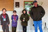 thumbnail: Sarah Devereux, Ian Harrington and Dima Doloshkevich with coach Jamie Stafford after the Under-10 event.