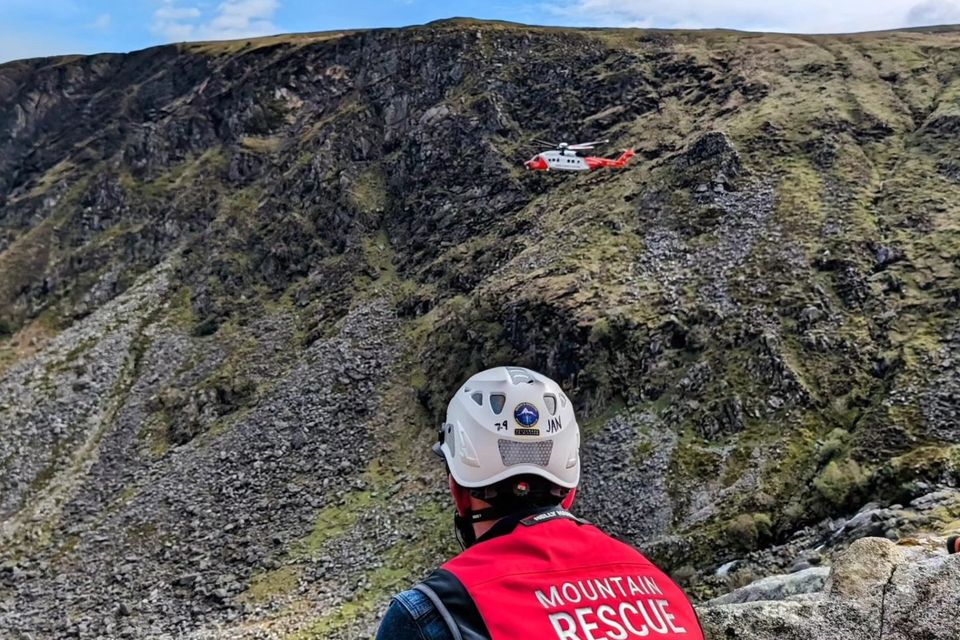 Air assistance was required from Rescue 116 after a rock climber sustained an injury in Glendalough.
