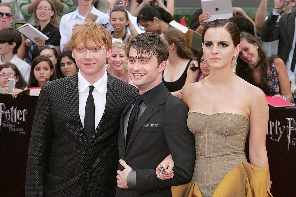 Daniel Radcliffe, Rupert Grint and Emma Watson. Photo: Jim Spellman
