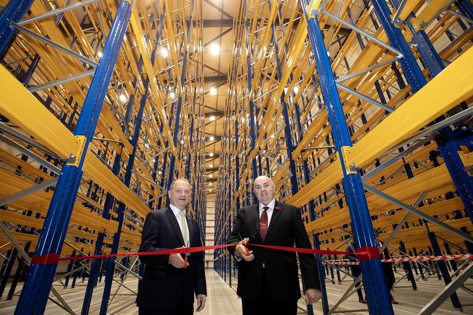 Nolan Transport officially opened a new €12 million Global Logistics  Park in Wexford in January.
From left; Tom Enright CEO Wexford County Council and Noel Nolan, Director of the Warehousing Division of Nolan Transport.