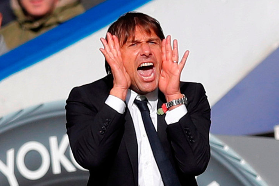 Antonio Conte barks out the orders at Stamford Bridge   Photo: Reuters