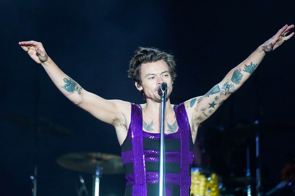 Harry Styles appeared on James Corden’s final Late Late Show (Ian West/PA)