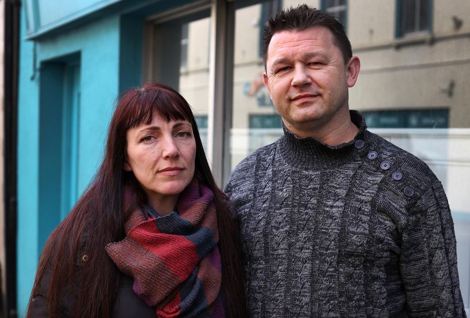 Fiona et Pawel Glusiec de Mountmellick ont ​​exprimé des inquiétudes concernant les problèmes de confidentialité.  Photo : Steve Humphries