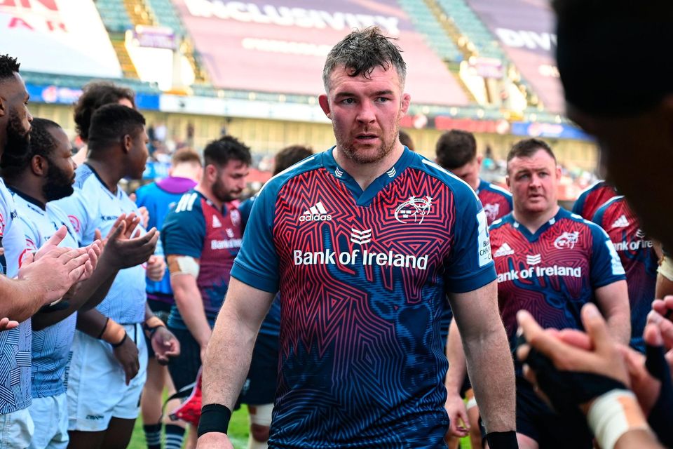 Munster's Peter O'Mahony after the Heineken Champions Cup Round of 16 loss to Cell C Sharks at Hollywoodbets Kings Park Stadium in Durban. Photo: Darren Stewart/Sportsfile