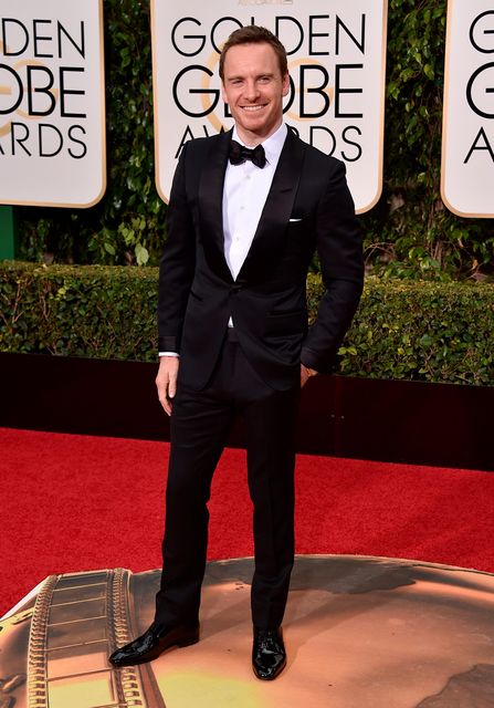 Michael Fassbender arrives at the 73rd annual Golden Globe Awards on Sunday, Jan. 10, 2016, at the Beverly Hilton Hotel in Beverly Hills, Calif. (Photo by Jordan Strauss/Invision/AP)