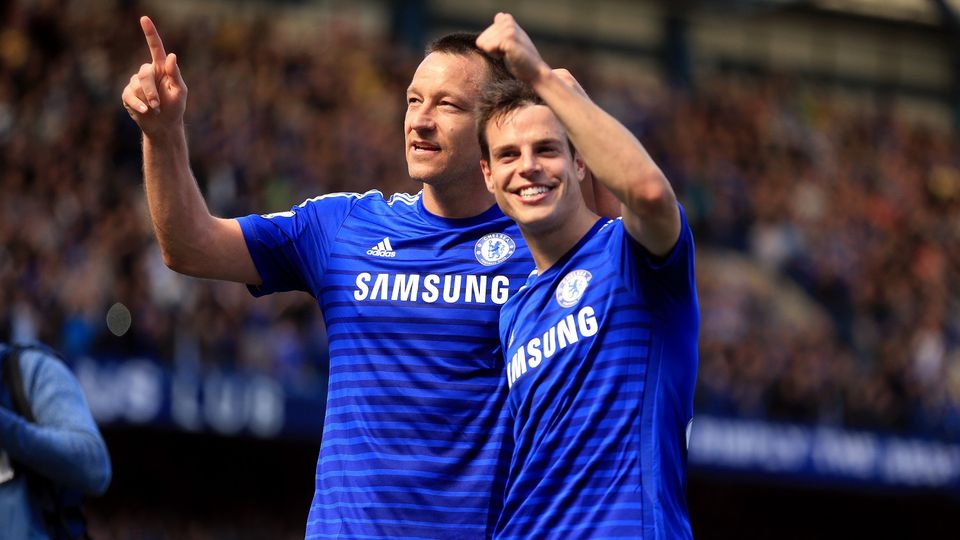 John Terry, left, will lift the Premier League trophy for a fourth time on May 24