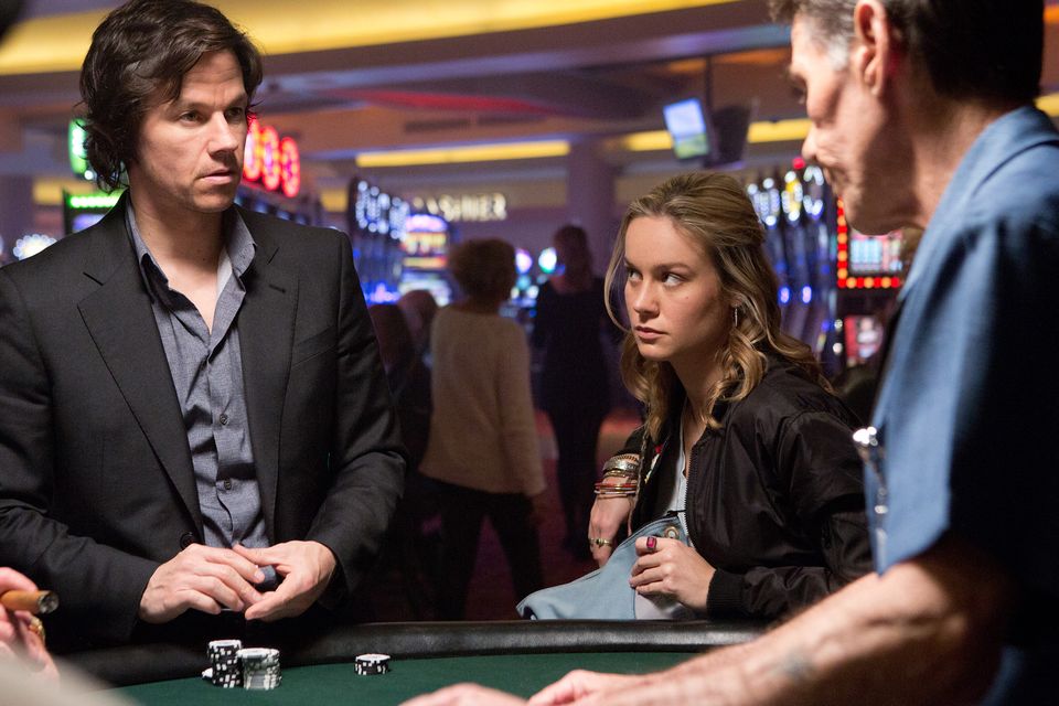 Left to right: Mark Wahlberg plays Jim Bennett and Brie Larson plays Amy in THE GAMBLER, from Paramount Pictures.