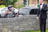 thumbnail: 12/6/2015  Attending the Wedding of Irish Rugby player Sean Cronin and Claire Mulcahy at St. Josephs Catholic Church, Castleconnell, Co. Limerick was Paul O' Connell, having a quick word with (left) Pat Shortt.
Pic: Gareth Williams / Press 22