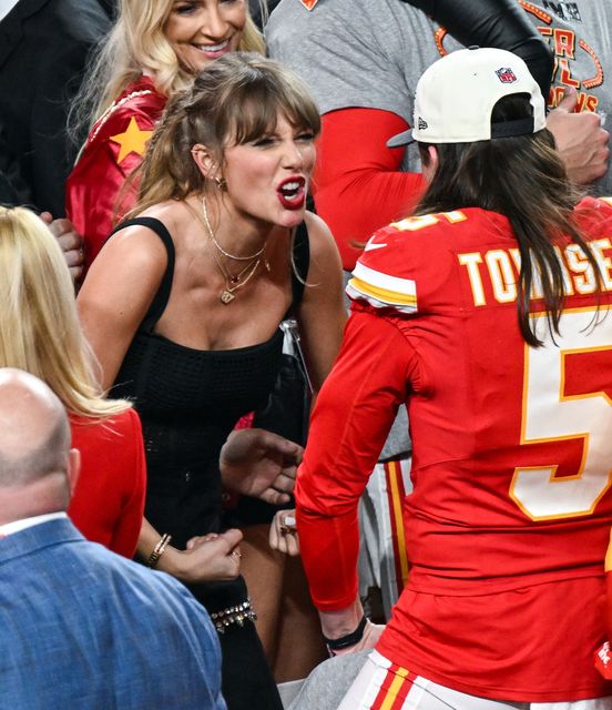 Kelce said he started to fall for Swift after she watched him play (PA)