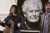 thumbnail: Maria Doyle Kennedy and Liam O Maonlai perform during the celebrations at IMMA. Collins