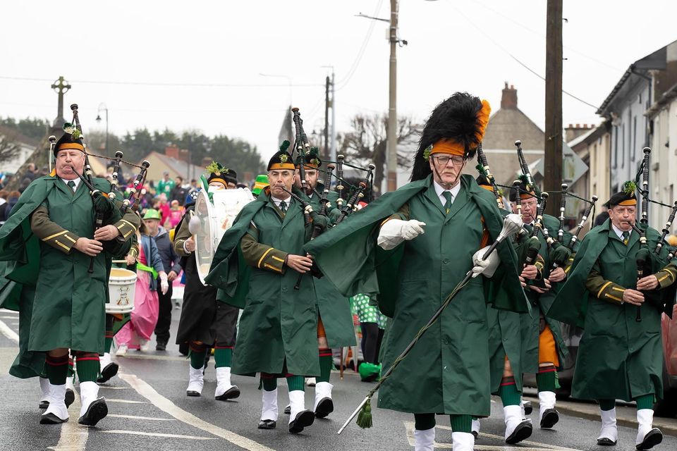 St Patricks day parade New Ross. FCA Pipe band. Photo; Mary Browne