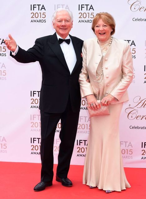 Gay Byrne & Kathleen Watkins at the IFTA Awards 2015 at The Mansion House