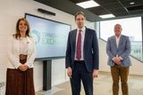 thumbnail: Liz Thomas, Head of Strategic Projects at Skillnet Ireland (left), Education Minister Simon Harris (centre) and Conor Carmody, Programme Manager, The Innovation Exchange (right)