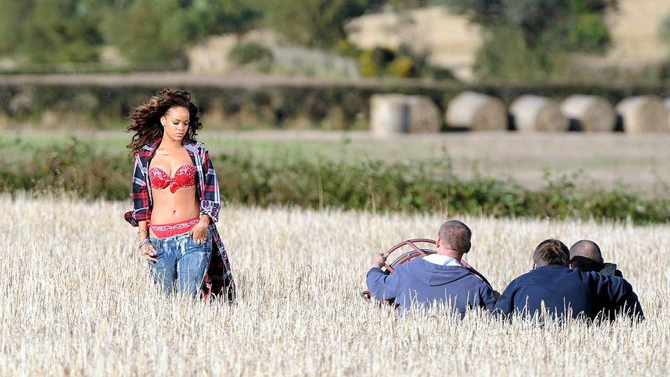 Rihanna during her filming stint in Northern Ireland