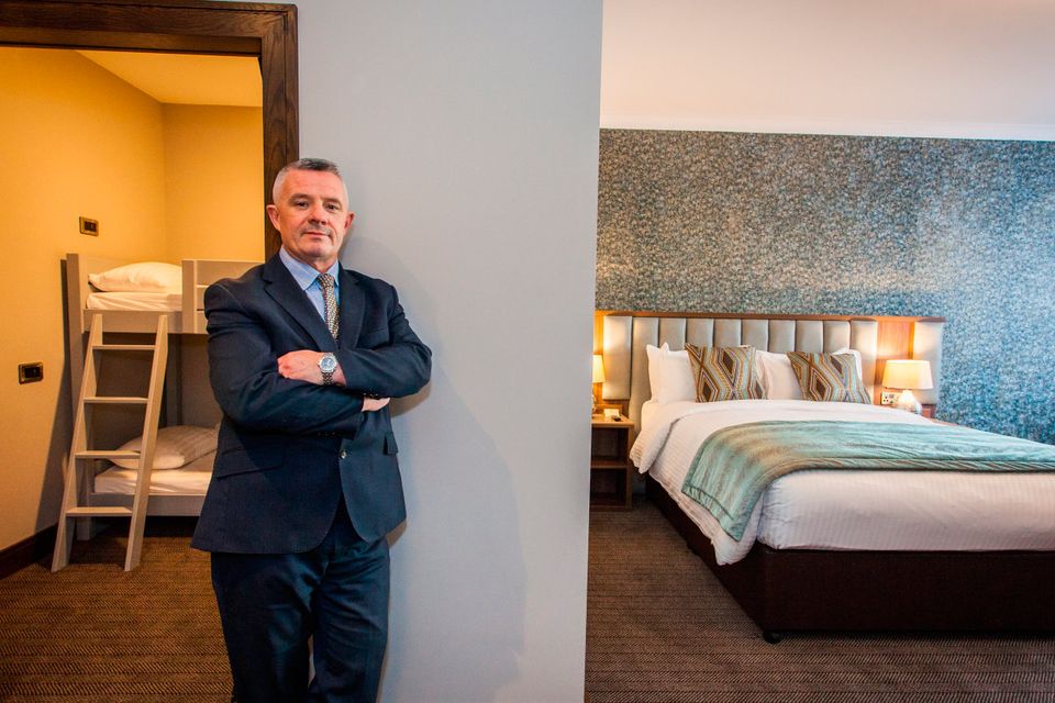 Eibhear Coyle, GM of Amber Springs, in one of the hotel's new family suites.