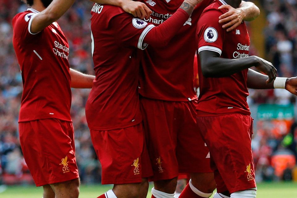 Liverpool's Sadio Mane celebrates scoring against Arsenal